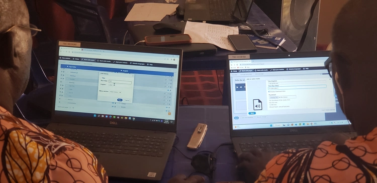 laptop view of Participants 